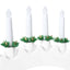 Julelys Bue med 10 LED Lys Hvid 47 x 5 x 29 cm Massivt fyrretræ