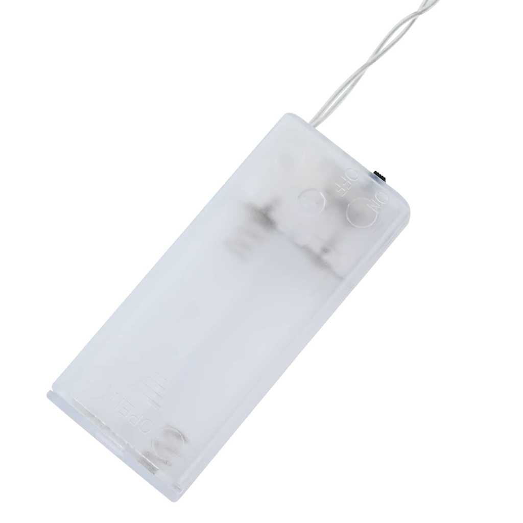 Julelys Bue med 10 LED Lys Hvid 47 x 5 x 29 cm Massivt fyrretræ