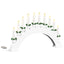Julelys Bue med 10 LED Lys Hvid 47 x 5 x 29 cm Massivt fyrretræ