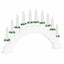 Julelys Bue med 10 LED Lys Hvid 47 x 5 x 29 cm Massivt fyrretræ