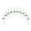 Julelys Bue med 10 LED Lys Hvid 47 x 5 x 29 cm Massivt fyrretræ