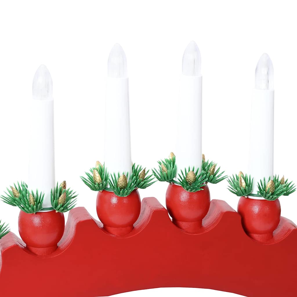 Julelys Bue med 10 LED Lys 3 pcs Rød 47 x 5 x 29 cm