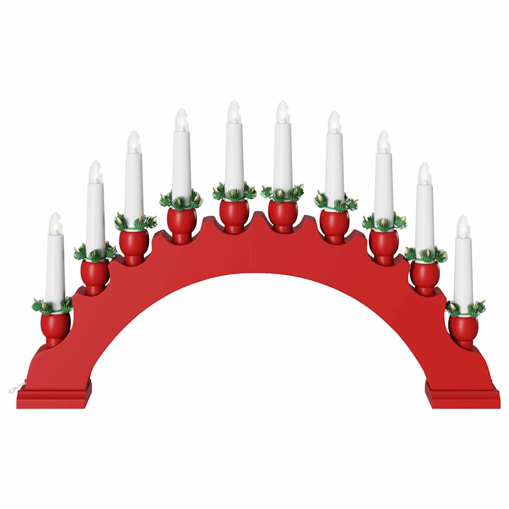 Julelys Bue med 10 LED Lys 3 pcs Rød 47 x 5 x 29 cm