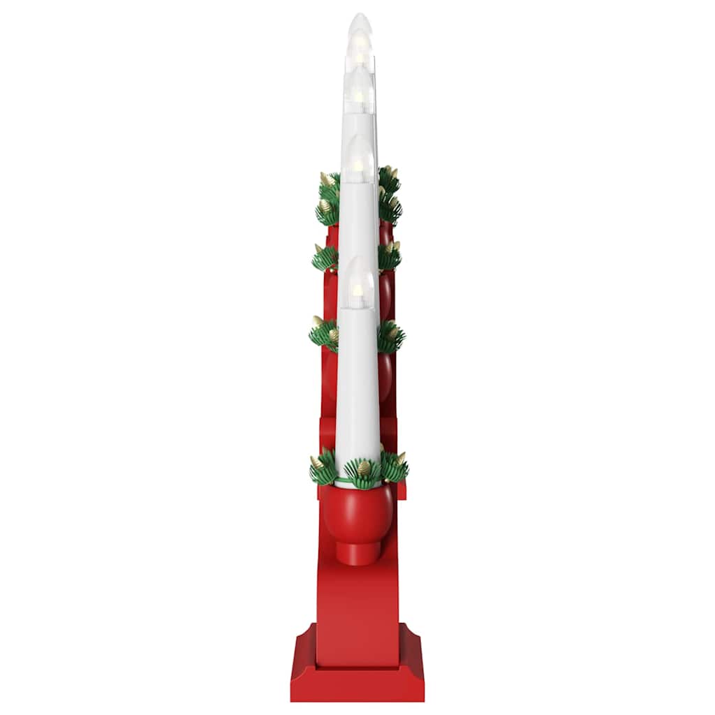 Julelys Bue med 10 LED Lys 3 pcs Rød 47 x 5 x 29 cm