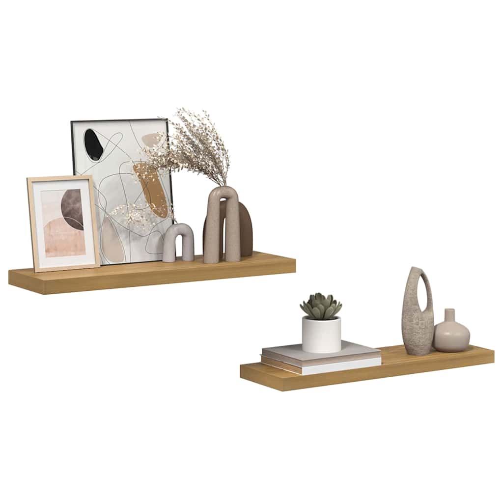 Væghylde Vægmonteret 2 stk. Brun 90 x 23,5 x 3,8 cm