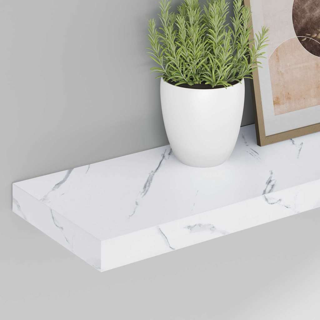 Væghylde Vægmonteret Hvid marmor 90 x 23,5 x 3,8 cm