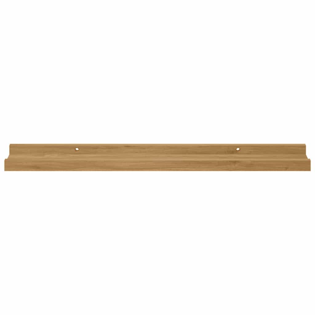 Væghylde Vægmonteret 2 stk. Brun 60 x 9 x 3 cm Konstrueret træ