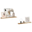 Væghylde Vægmonteret 2 stk. Brun 80 x 9 x 3 cm Konstrueret træ