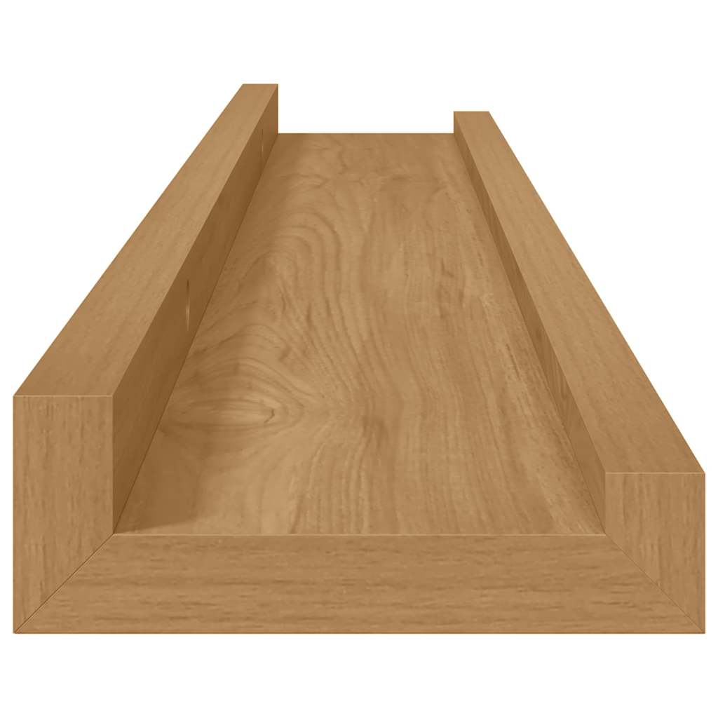 Væghylde Vægmonteret 4 stk. Brun 60 x 9 x 3 cm Konstrueret træ