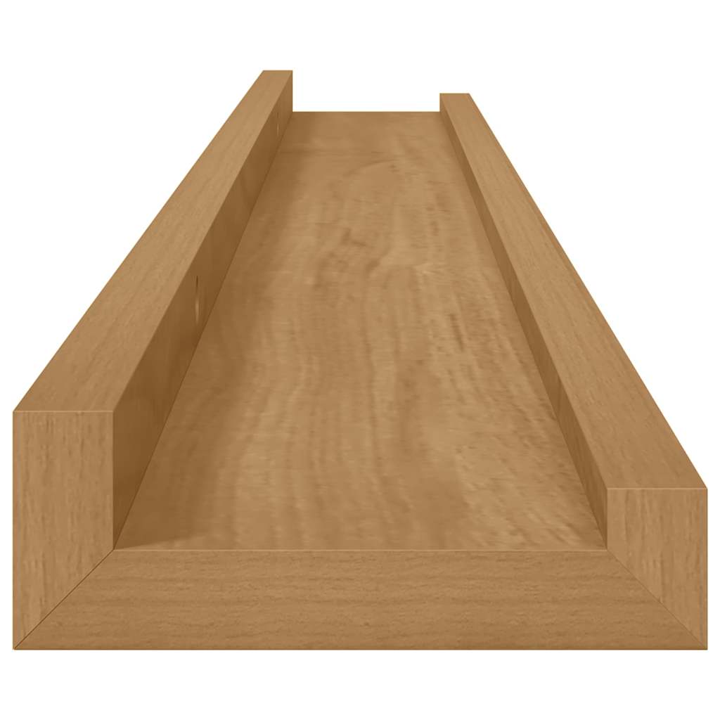 Væghylde Vægmonteret 4 stk. Brun 80 x 9 x 3 cm Konstrueret træ