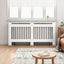 Radiatorcover Hvid højglans 172 x 19 x 81,5 cm Konstrueret træ