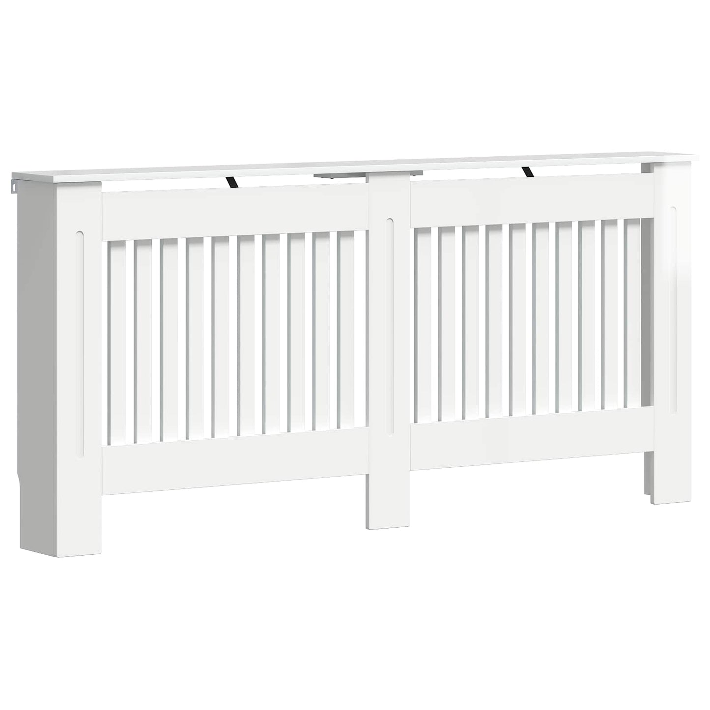 Radiatorcover Hvid højglans 172 x 19 x 81,5 cm Konstrueret træ
