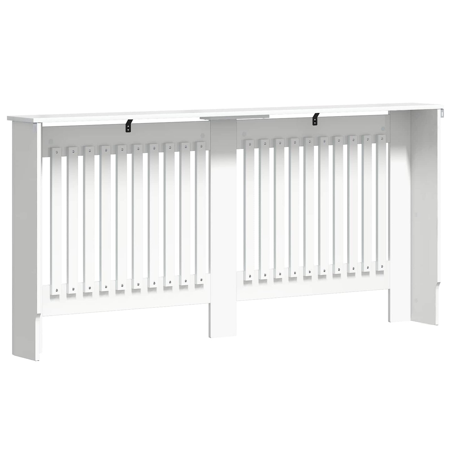 Radiatorcover Hvid højglans 172 x 19 x 81,5 cm Konstrueret træ