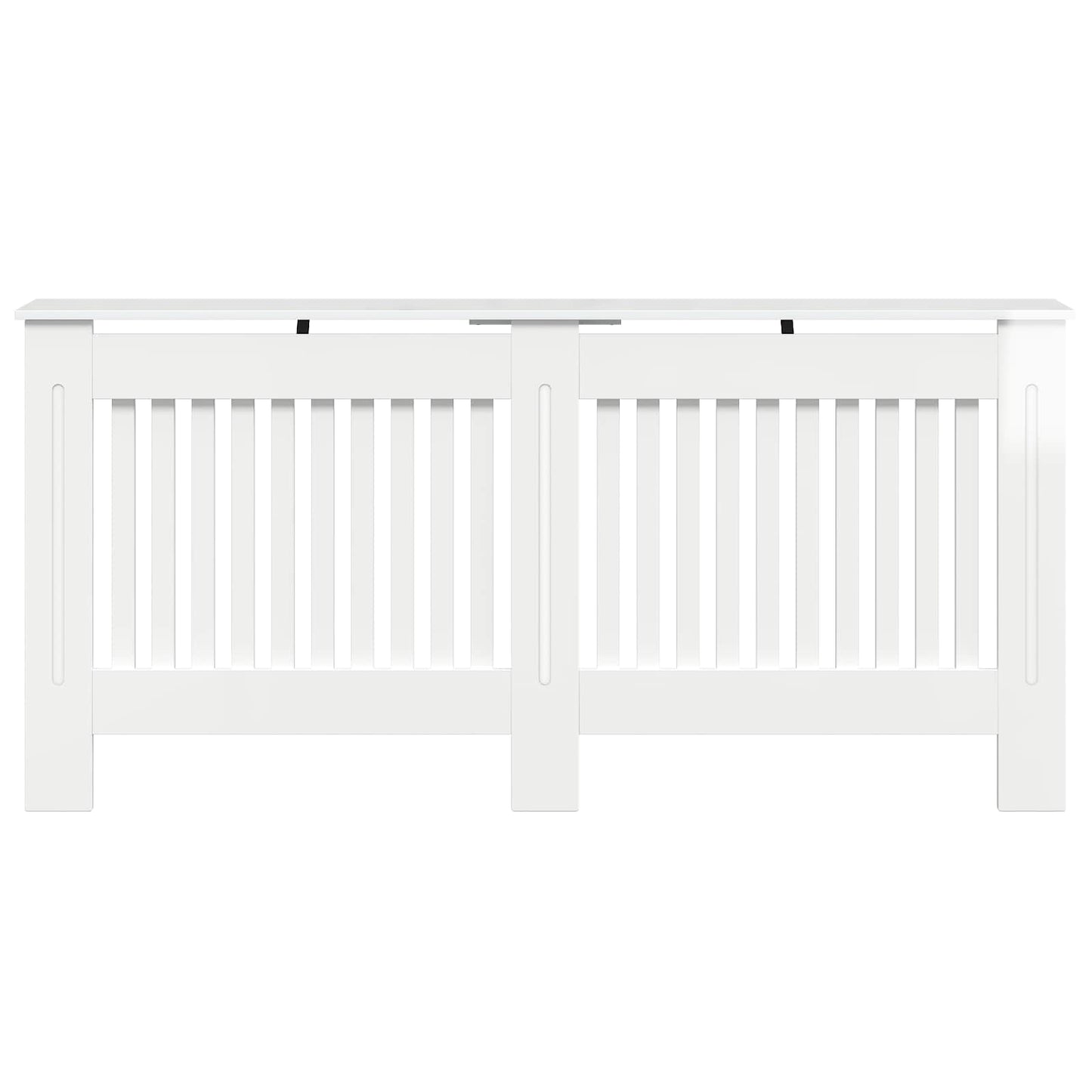 Radiatorcover Hvid højglans 172 x 19 x 81,5 cm Konstrueret træ