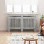 Radiatorcover Betongrå 152 x 19 x 81,5 cm Konstrueret træ