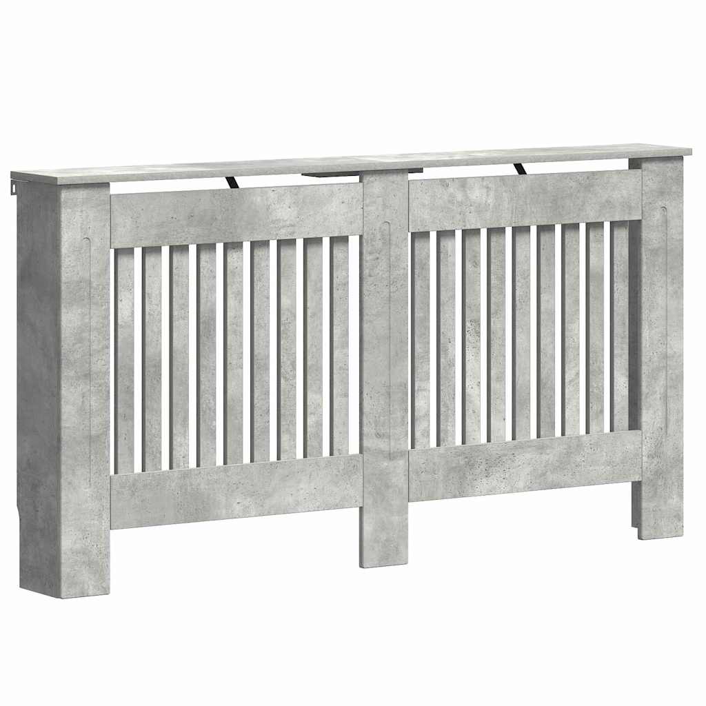 Radiatorcover Betongrå 152 x 19 x 81,5 cm Konstrueret træ