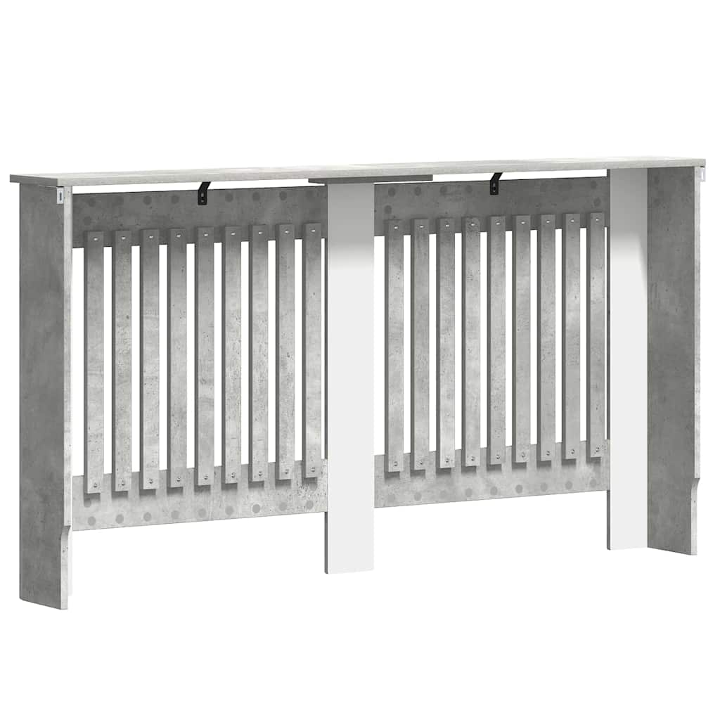 Radiatorcover Betongrå 152 x 19 x 81,5 cm Konstrueret træ