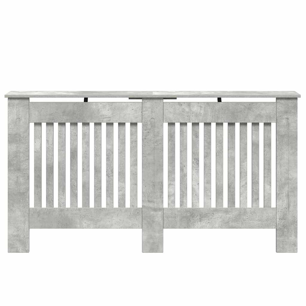Radiatorcover Betongrå 152 x 19 x 81,5 cm Konstrueret træ