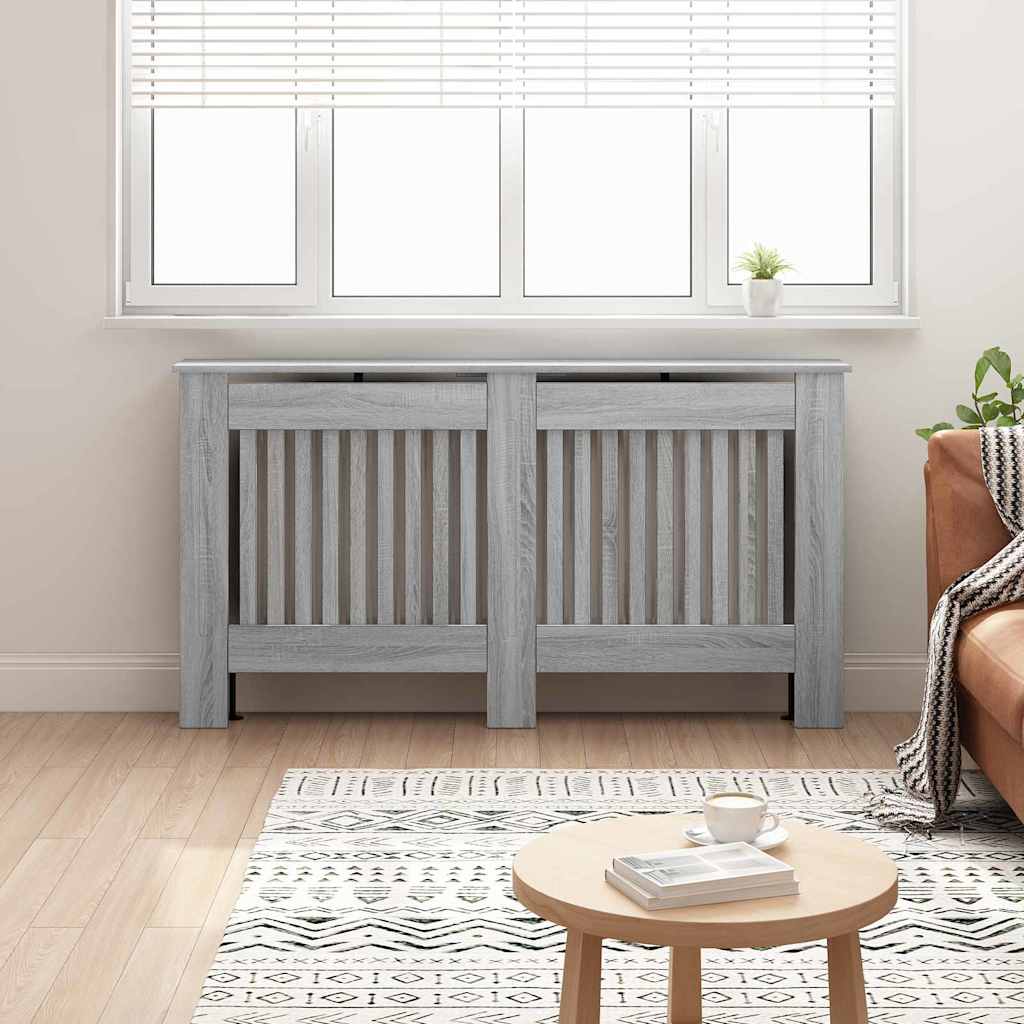 Radiatorcover Grå Sonoma 152 x 19 x 81,5 cm Konstrueret træ