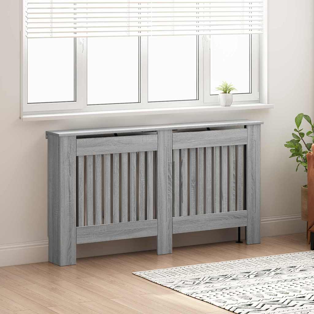 Radiatorcover Grå Sonoma 152 x 19 x 81,5 cm Konstrueret træ