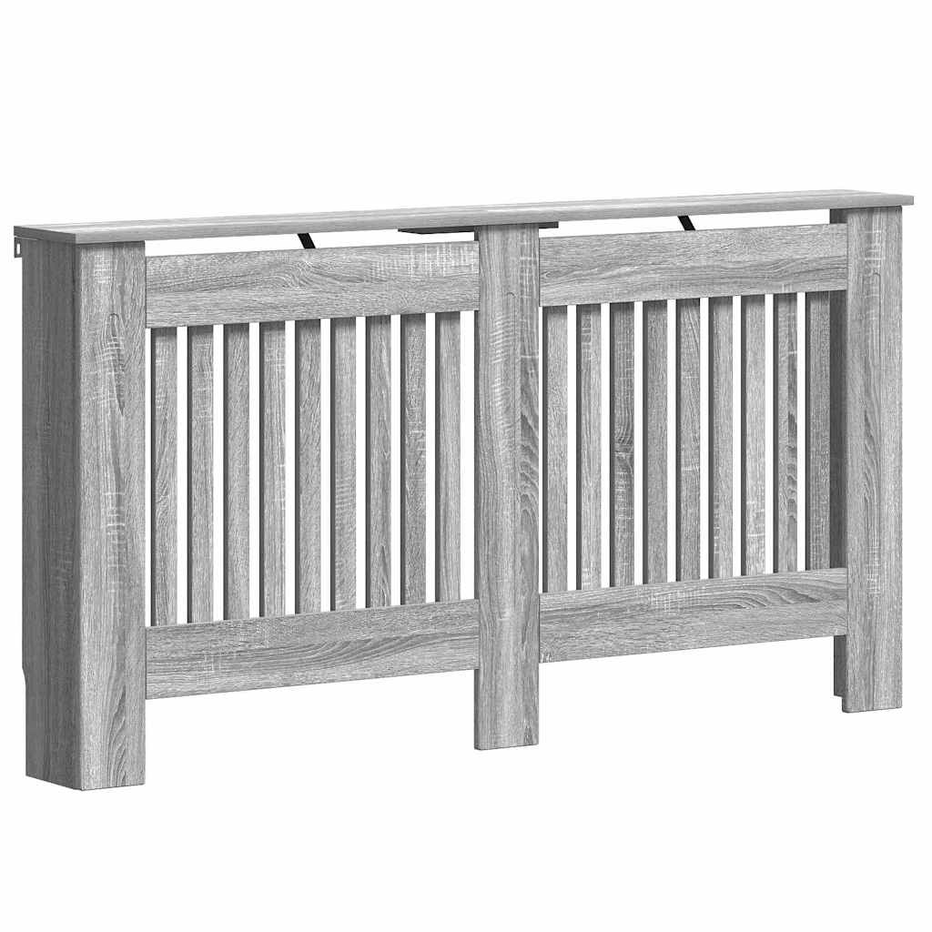 Radiatorcover Grå Sonoma 152 x 19 x 81,5 cm Konstrueret træ