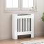 Radiatorcover Hvid højglans 78 x 19 x 81,5 cm Konstrueret træ