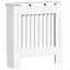 Radiatorcover Hvid højglans 78 x 19 x 81,5 cm Konstrueret træ