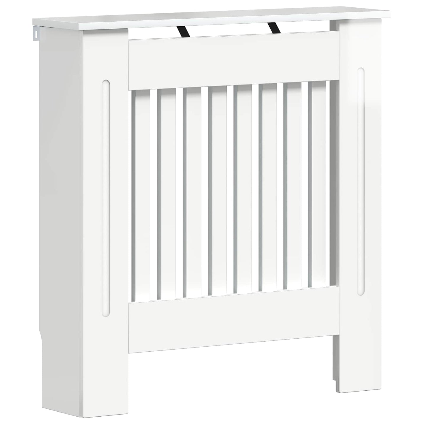 Radiatorcover Hvid højglans 78 x 19 x 81,5 cm Konstrueret træ