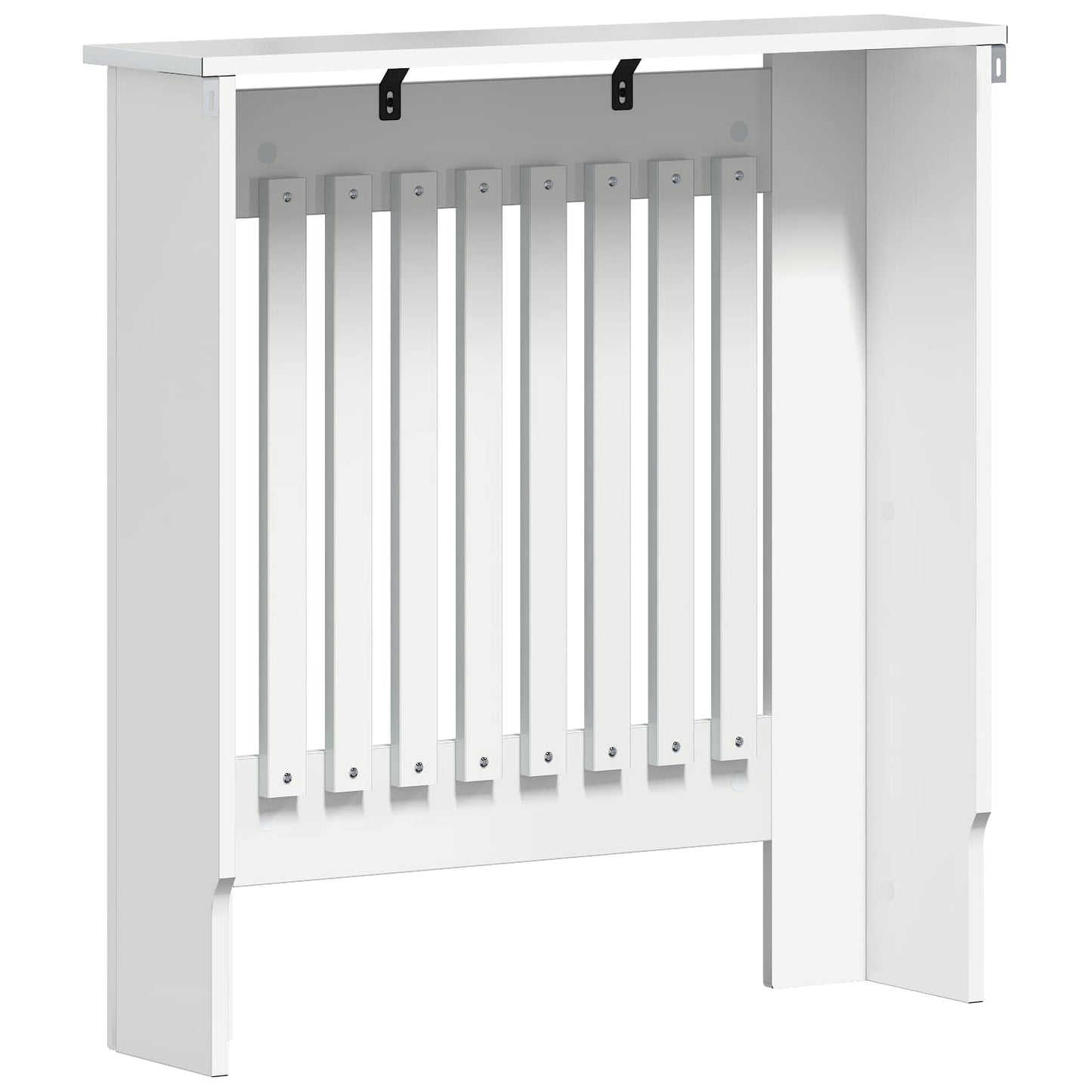 Radiatorcover Hvid højglans 78 x 19 x 81,5 cm Konstrueret træ