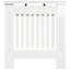 Radiatorcover Hvid højglans 78 x 19 x 81,5 cm Konstrueret træ