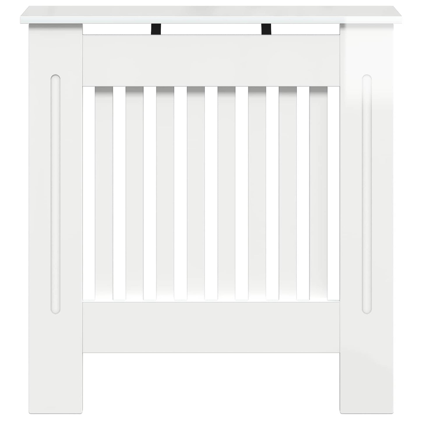 Radiatorcover Hvid højglans 78 x 19 x 81,5 cm Konstrueret træ