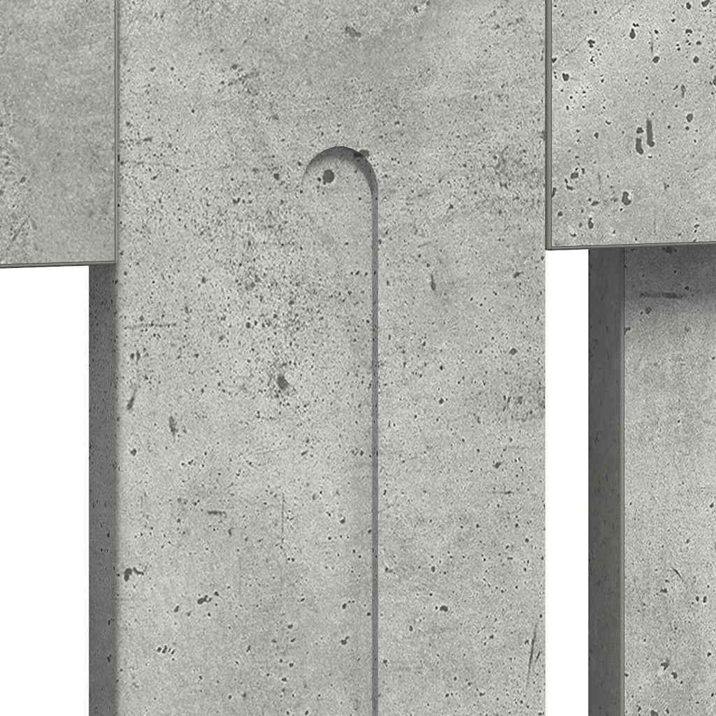 Radiatorcover Betongrå 112 x 19 x 81,5 cm Konstrueret træ