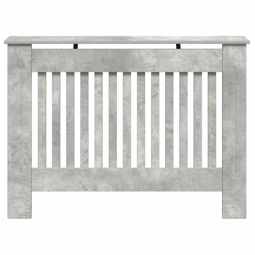 Radiatorcover Betongrå 112 x 19 x 81,5 cm Konstrueret træ