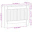 Radiatorcover Hvid højglans 112 x 19 x 81,5 cm Konstrueret træ
