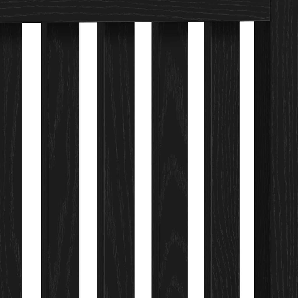 Radiatorcover Sort eg 112 x 19 x 81,5 cm Konstrueret træ