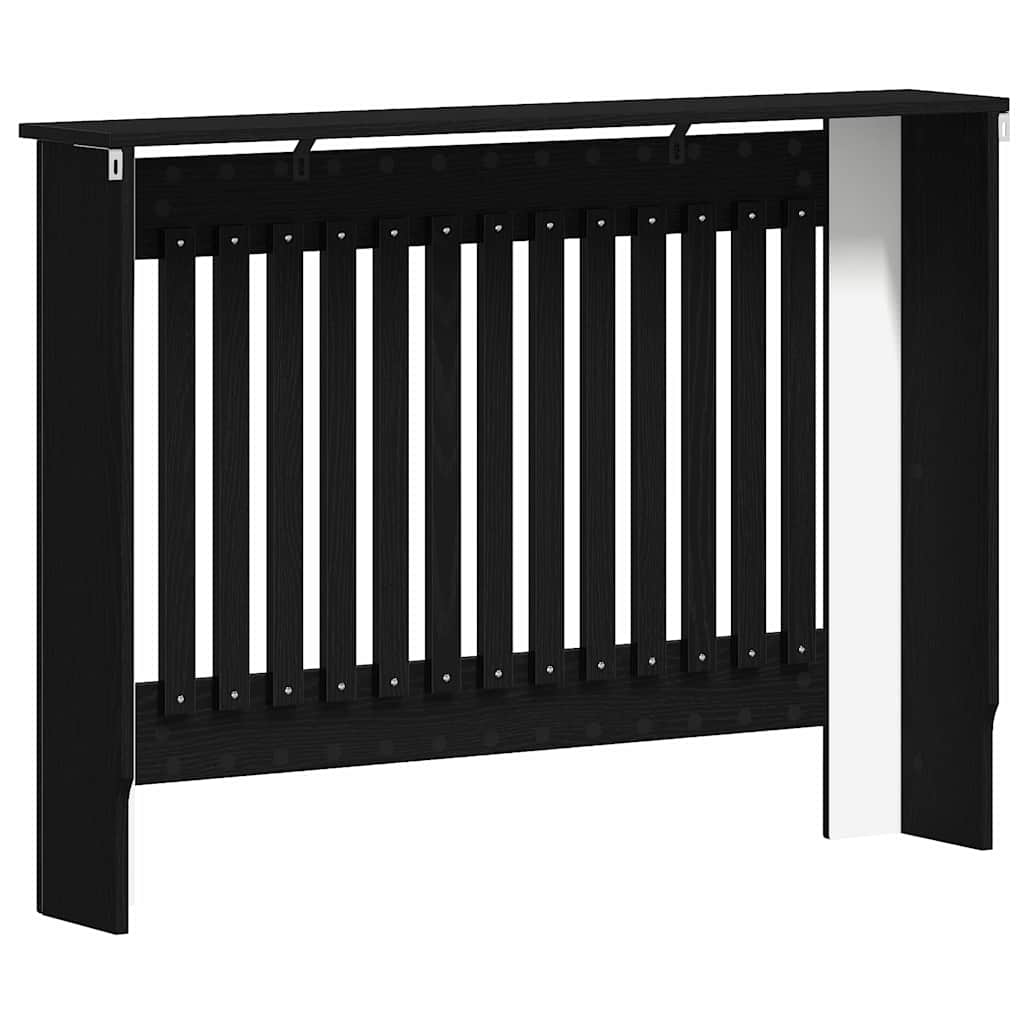 Radiatorcover Sort eg 112 x 19 x 81,5 cm Konstrueret træ