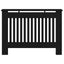 Radiatorcover Sort eg 112 x 19 x 81,5 cm Konstrueret træ