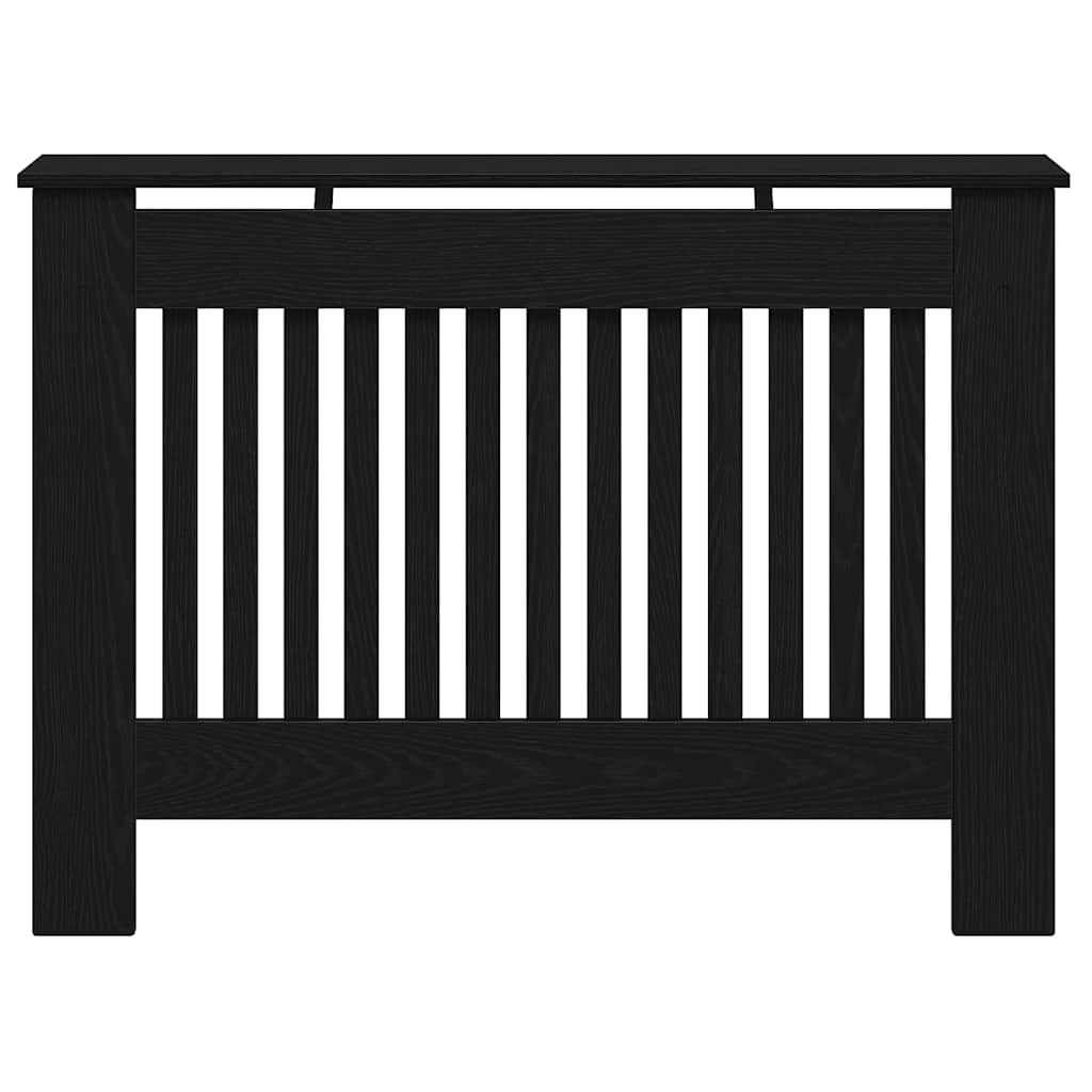 Radiatorcover Sort eg 112 x 19 x 81,5 cm Konstrueret træ