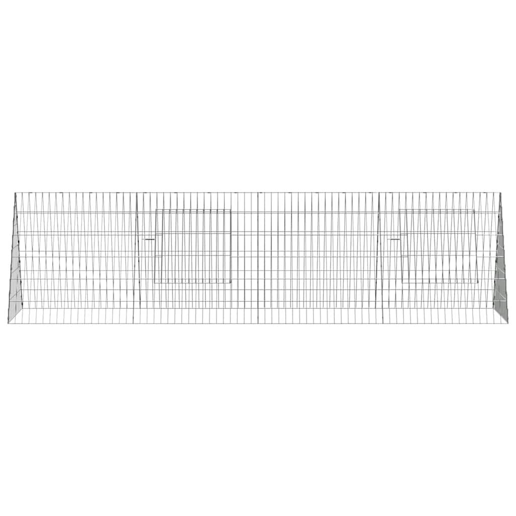 Kanin Bur Sølv 215 x 55 x 55 cm Galvaniseret stål