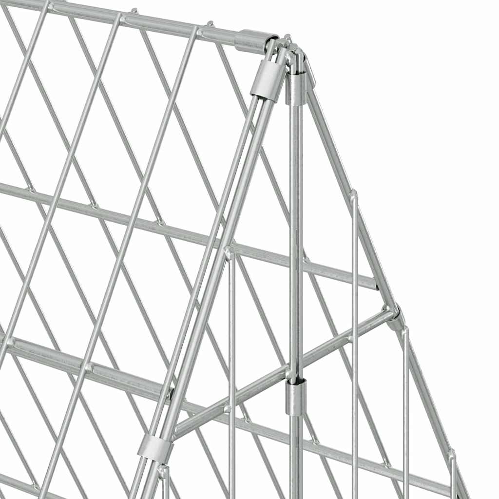 Kanin Bur Sølv 110 x 100 x 85 cm Galvaniseret stål