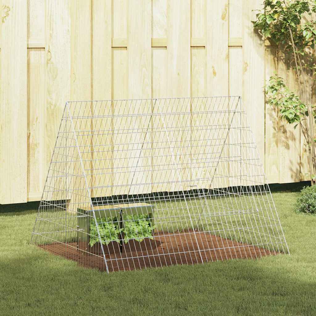 Kanin Bur Sølv 110 x 100 x 85 cm Galvaniseret stål billede