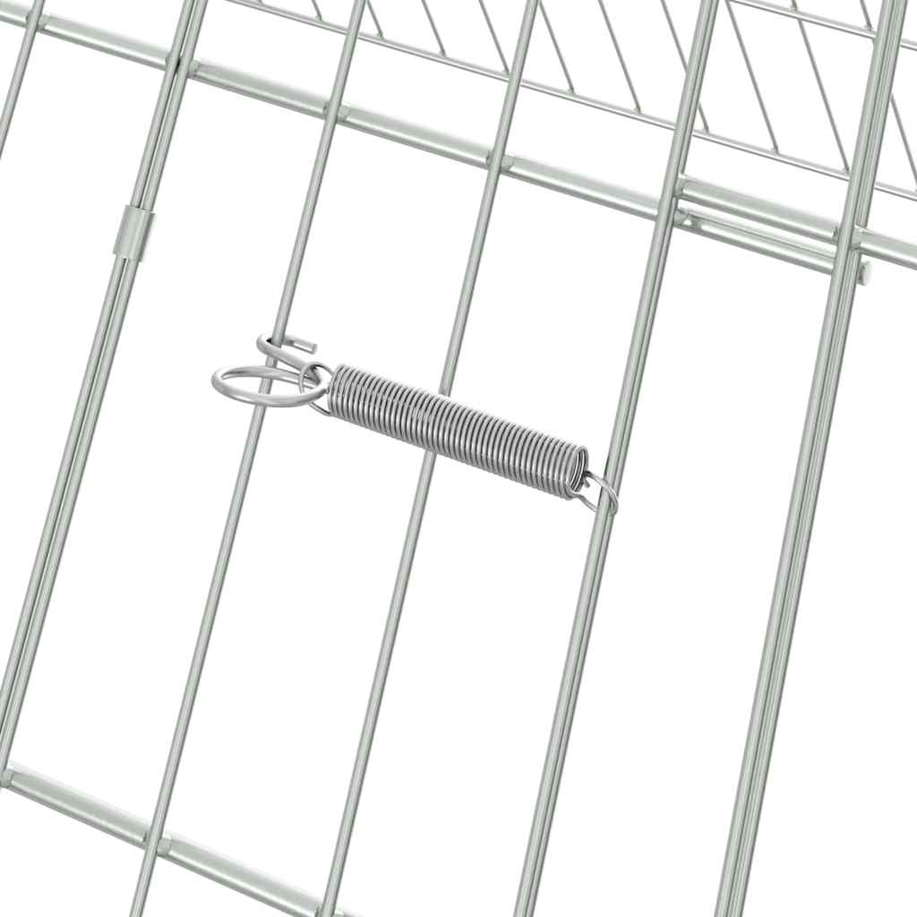 Kanin Bur Sølv 215 x 100 x 85 cm Galvaniseret stål