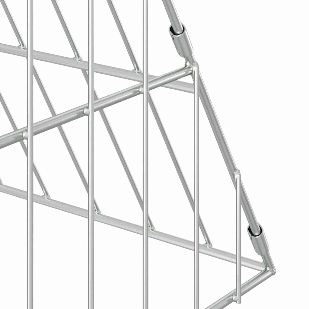 Kanin Bur Sølv 215 x 100 x 85 cm Galvaniseret stål