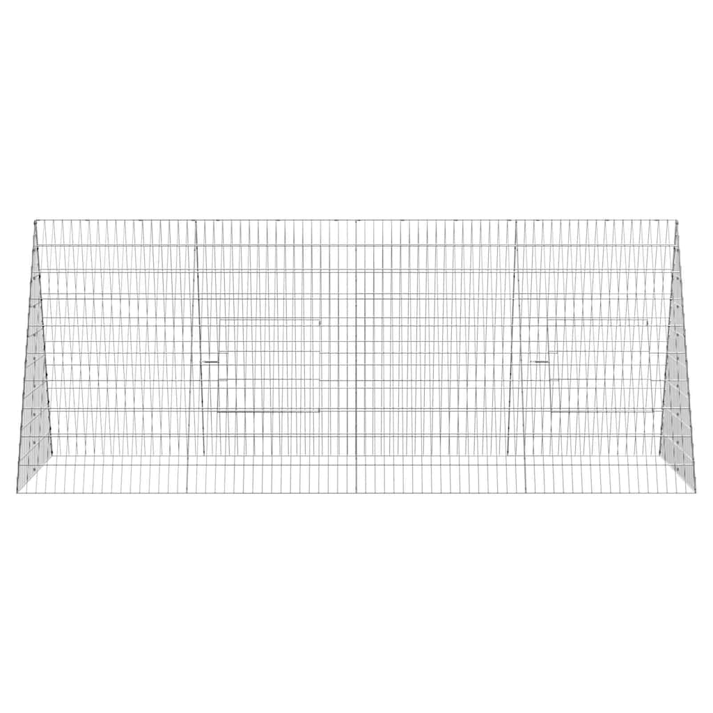 Kanin Bur Sølv 215 x 100 x 85 cm Galvaniseret stål