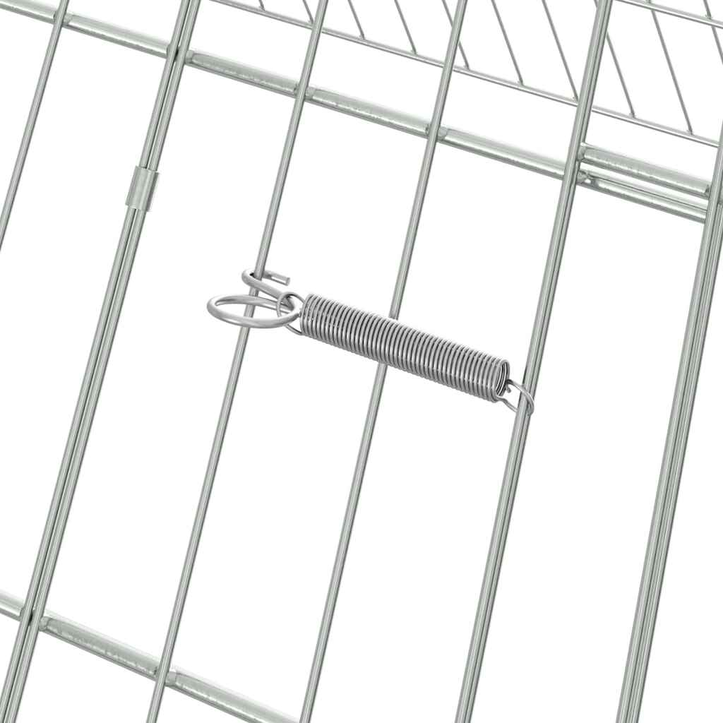 Kanin Bur Sølv 430 x 100 x 85 cm Galvaniseret stål