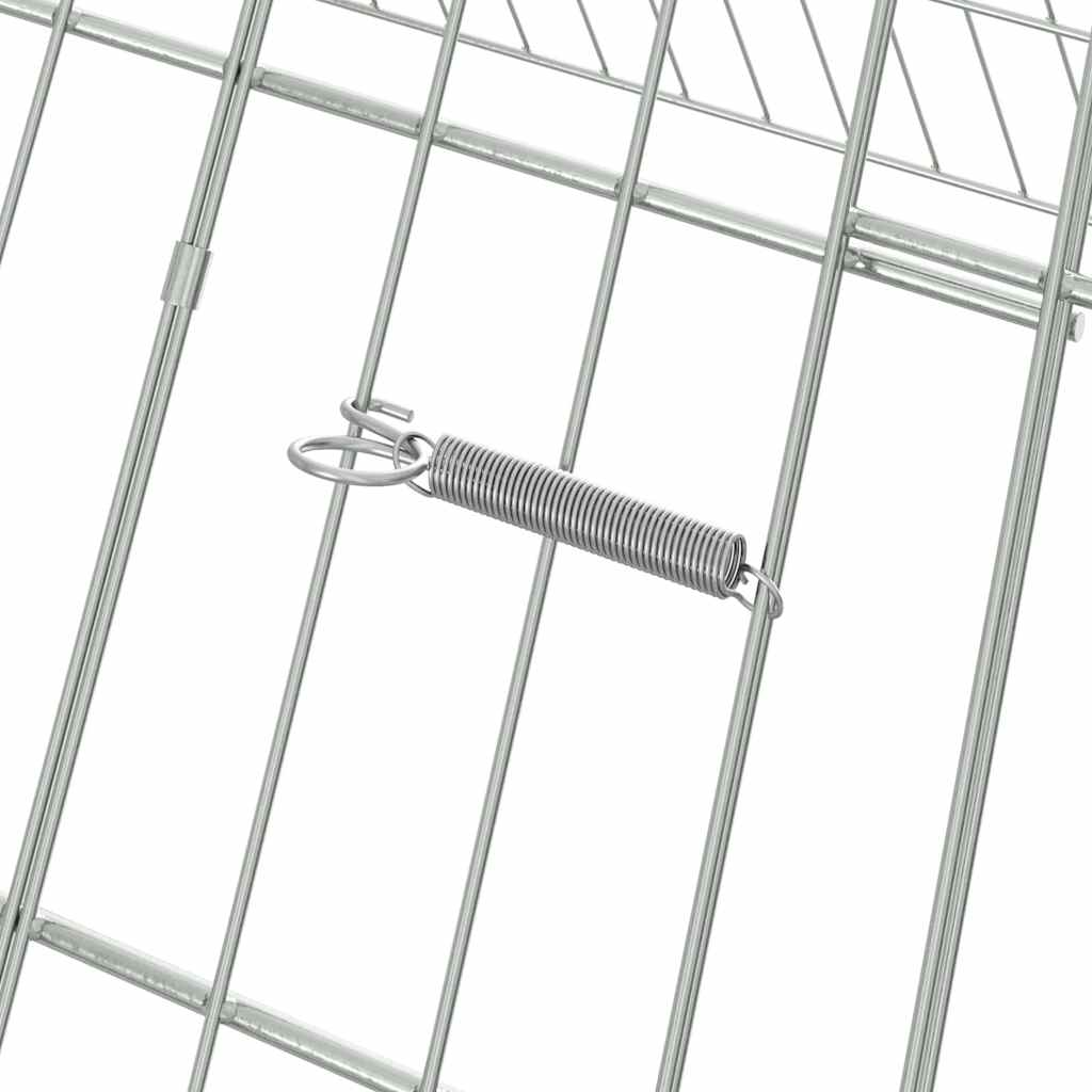 Kanin Bur Sølv 650 x 100 x 85 cm Galvaniseret stål