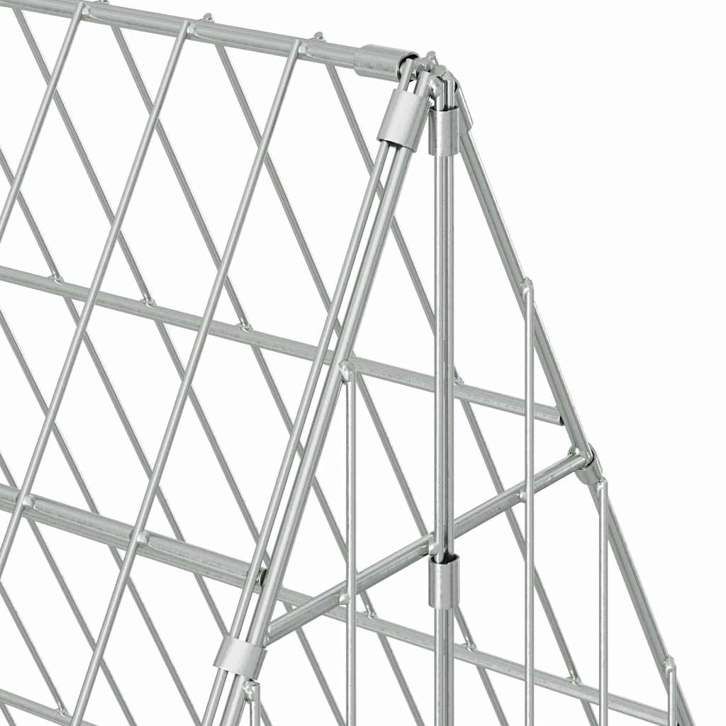 Kanin Bur Sølv 650 x 100 x 85 cm Galvaniseret stål