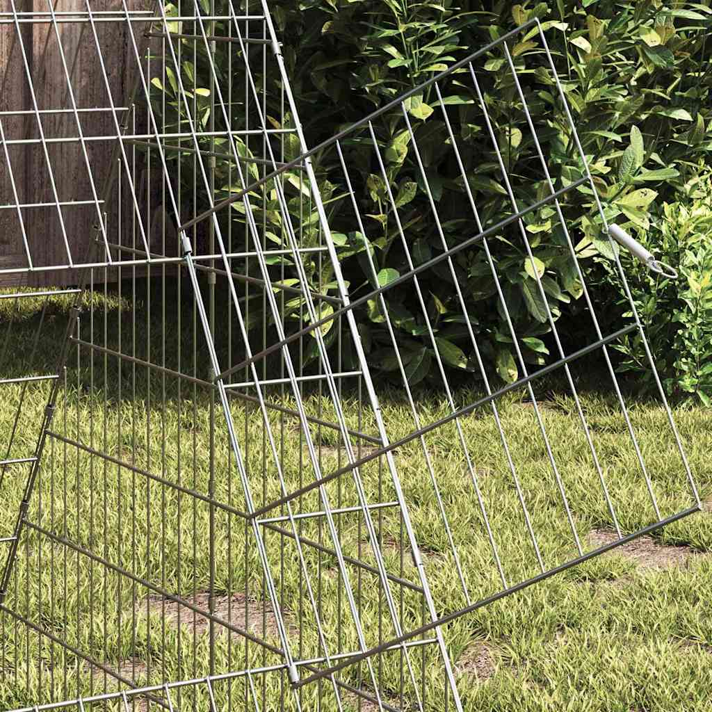 Kanin Bur Sølv 650 x 100 x 85 cm Galvaniseret stål