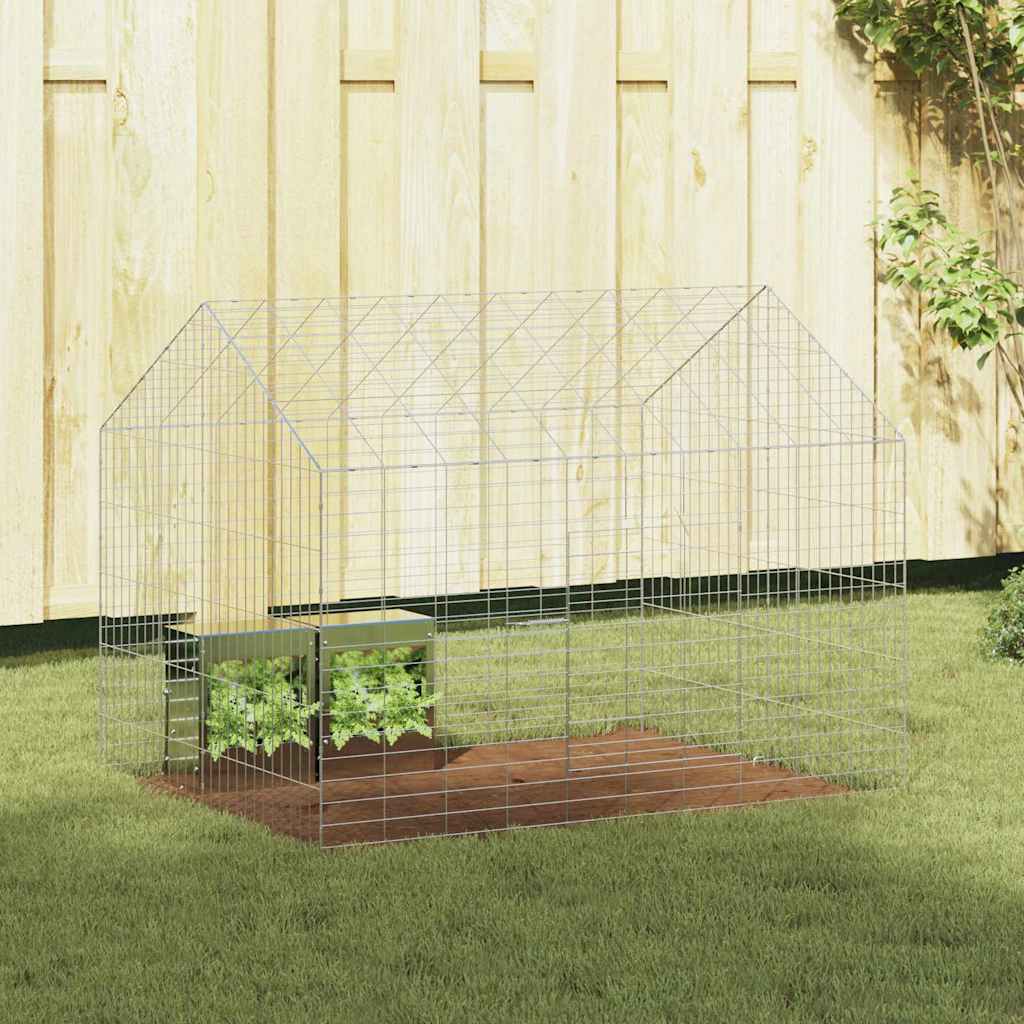 Kanin Bur Sølv 100 x 78 x 78 cm Galvaniseret stål billede
