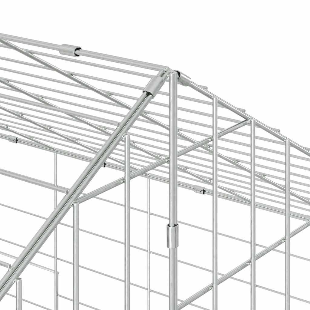 Kanin Bur Sølv 400 x 78 x 78 cm Galvaniseret stål